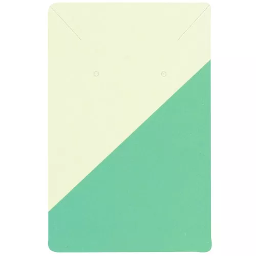 Paquete de 10 tarjetas de joyería 9x6 cm - Motivo gráfico - Verde claro - Verde