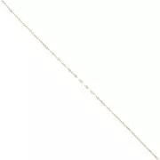 Cadena de malla fantasía y resina epoxi 1,5 mm - Acero inoxidable 304 Dorado - Rosa x1m