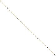 Cadena de malla fantasía y resina epoxi 1,5 mm - Acero inoxidable 304 Dorado - Negro x1m|raw }}