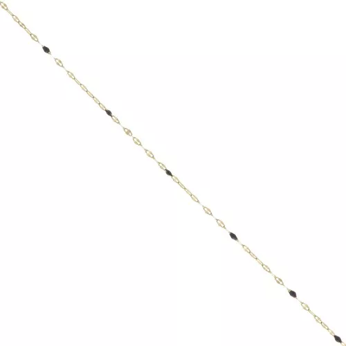 Cadena de malla fantasía y resina epoxi 1,5 mm - Acero inoxidable 304 Dorado - Negro x1m