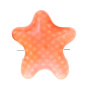 Cuentas de cerámica estrella de mar 12x11 mm - Naranja iridiscente x5|raw }}