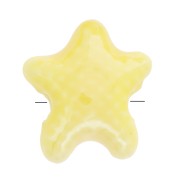 Cuentas de cerámica estrella de mar 12x11 mm - Amarillo iridiscente x5|raw }}