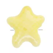 Cuentas de cerámica estrella de mar 12x11 mm - Amarillo iridiscente x5