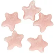 Cuentas de cerámica estrella de mar 12x11 mm - Rosa iridiscente x5