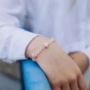 Cuentas de cerámica estrella de mar 12x11 mm - Rosa iridiscente x5