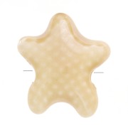 Cuentas de cerámica estrella de mar 12x11 mm - Beige iridiscente x5