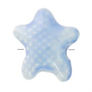 Cuentas de cerámica estrella de mar 12x11 mm - Azul cielo iridiscente x5|raw }}