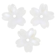 Tazones flor de cristal 11 mm - Blanco efecto perla x10|raw }}