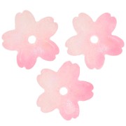 Cuencos florales 11 mm en vidrio bicolor - Rosa - Rosa claro con efecto perla x10|raw }}