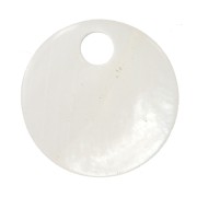 Lentejuelas de nácar redondas de 8 mm - Natural x10