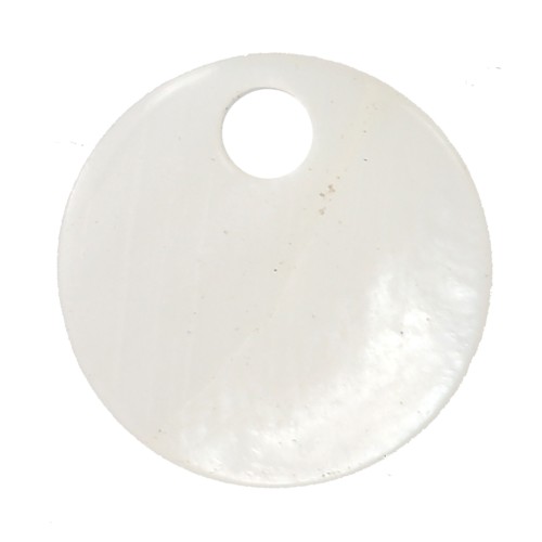 Lentejuelas de nácar redondas de 8 mm - Natural x10