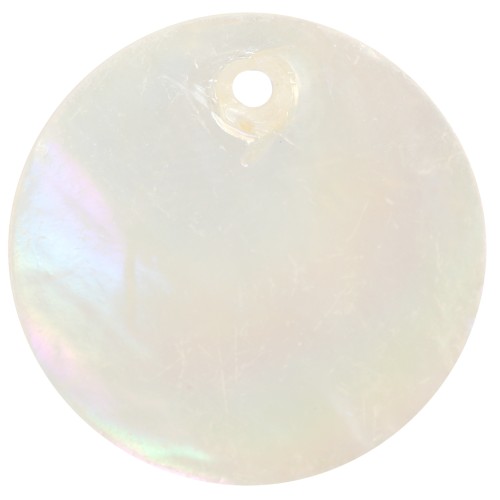 Dijes redondos 15 mm - nácar x5