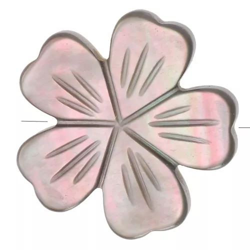 Perla flor de cerezo de 12 mm en nácar - Gris iridiscente x1