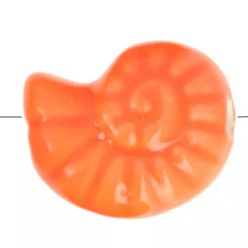 Cuentas de cerámica 15x12 mm - Naranja x5