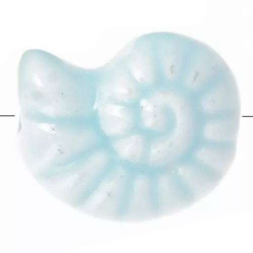 Cuentas de cerámica 15x12 mm - Azul claro x5