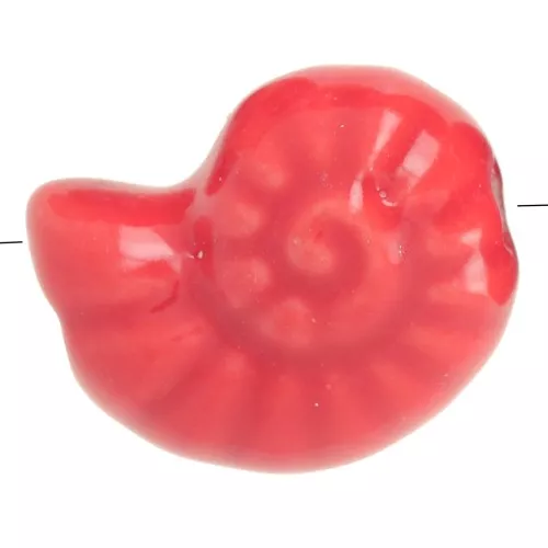 Cuentas de cerámica 15x12 mm - Rojo x5
