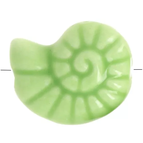Cuentas de cerámica 15x12 mm - Verde claro x5