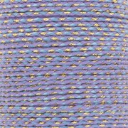 Cordón de algodón trenzado e hilo metálico 1,5 mm - Multi Azul - Violeta - Dorado x1m|raw }}