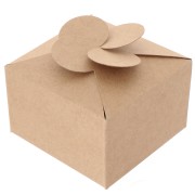 Caja regalo flor DIY - 8x8x5 cm - Kraft x1