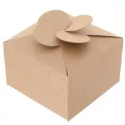 Caja regalo flor DIY - 8x8x5 cm - Kraft x1