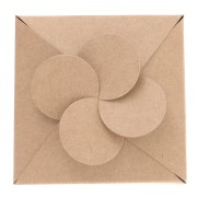 Caja regalo flor DIY - 8x8x5 cm - Kraft x1
