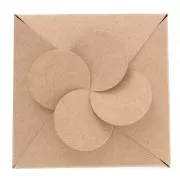 Caja regalo flor DIY - 8x8x5 cm - Kraft x1