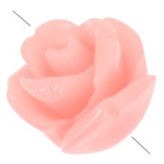 Cuentas semiperforadas flor sintética 8 mm - Salmón x4