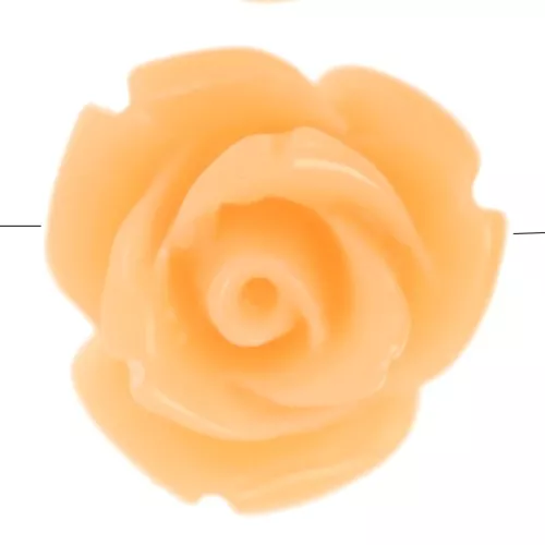 Cuentas flor sintética 10 mm - Peach Marble x4