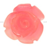 Cuentas flor sintética 10 mm - Rojo jaspeado - Nude x4