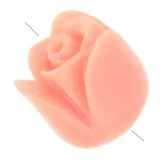 Cuentas flor de resina 10 mm - Rosa salmón x4