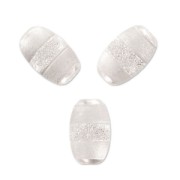 Aceituna diamantada satinada 8x5 mm Plata 925  x1|raw }}