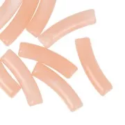 Blanco - Cuentas acrílicas translúcidas tubo curvo 19x5 mm - Salmón jaspeado x10 Cuentas acrílicas translúcidas tubo curvo 19x5 mm - Salmón jaspeado x10