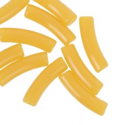 Cuentas acrílicas translúcidas de tubo curvado 19x5 mm - Naranja claro x10|raw }}