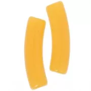 Perlas tubulares curvadas de 19x5 mm en acrílico translúcido - Naranja claro x10