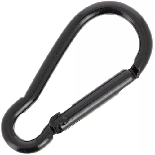 Cierre mosquetón de aluminio 46x22 mm - Negro x1