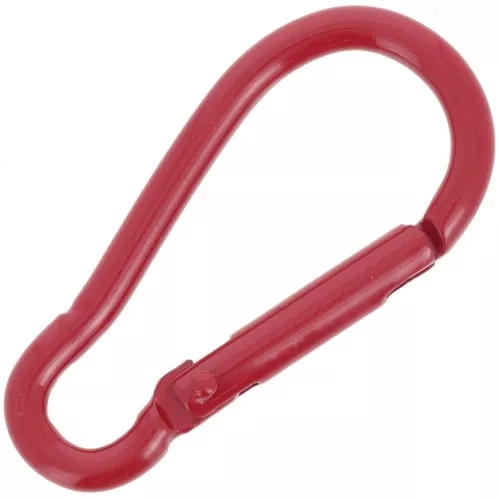 Cierre mosquetón de aluminio 46x22 mm - Rojo x1