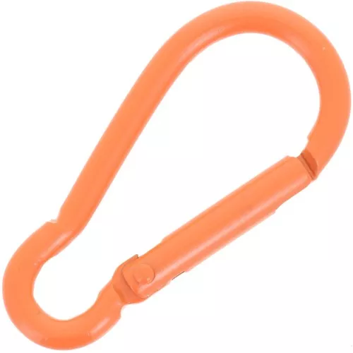 Cierre mosquetón de aluminio 46x22 mm - Naranja x1