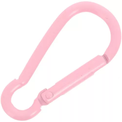 Cierre mosquetón aluminio 46x22 mm - Rosa claro x1