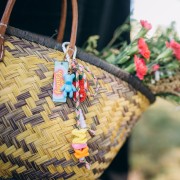 Cierre mosquetón aluminio 46x22 mm - Rosa claro x1