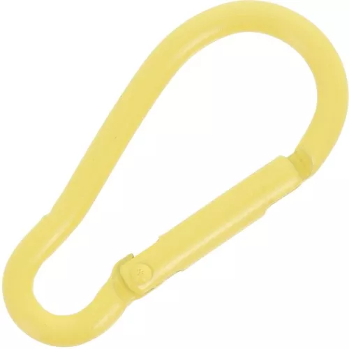 Cierre mosquetón de aluminio 46x22 mm - Amarillo x1