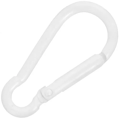 Cierre mosquetón de aluminio 46x22 mm - Blanco x1