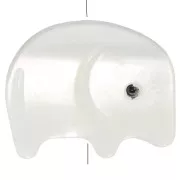 Cuenta de nácar elefante 9x11 mm - Natural x1