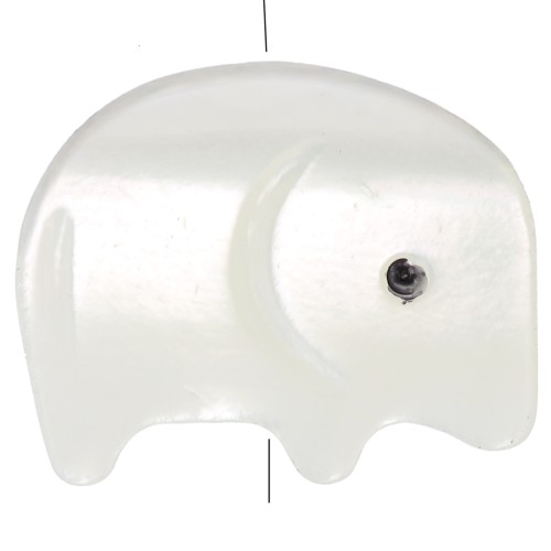 Cuenta de nácar elefante 9x11 mm - Natural x1