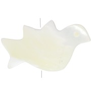 Cuenta pájaro 12,5x22 mm en nácar - Natural x1