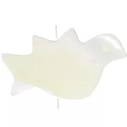 Cuenta pájaro 12,5x22 mm en nácar - Natural x1