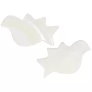 Cuenta pájaro 12,5x22 mm en nácar - Natural x1