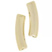 Cuentas acrílicas opacas de tubo curvado 19x5 mm - Dorado x10