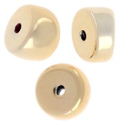 Cuentas separadoras de tubo curvado 8x6 mm en acrílico metalizado CCB - Dorado x6|raw }}