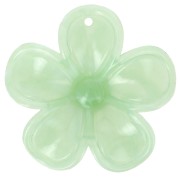 Colgante flor acrílico translúcido 42 mm - Liquen mármol x1