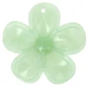 Colgante flor acrílico translúcido 42 mm - Liquen mármol x1